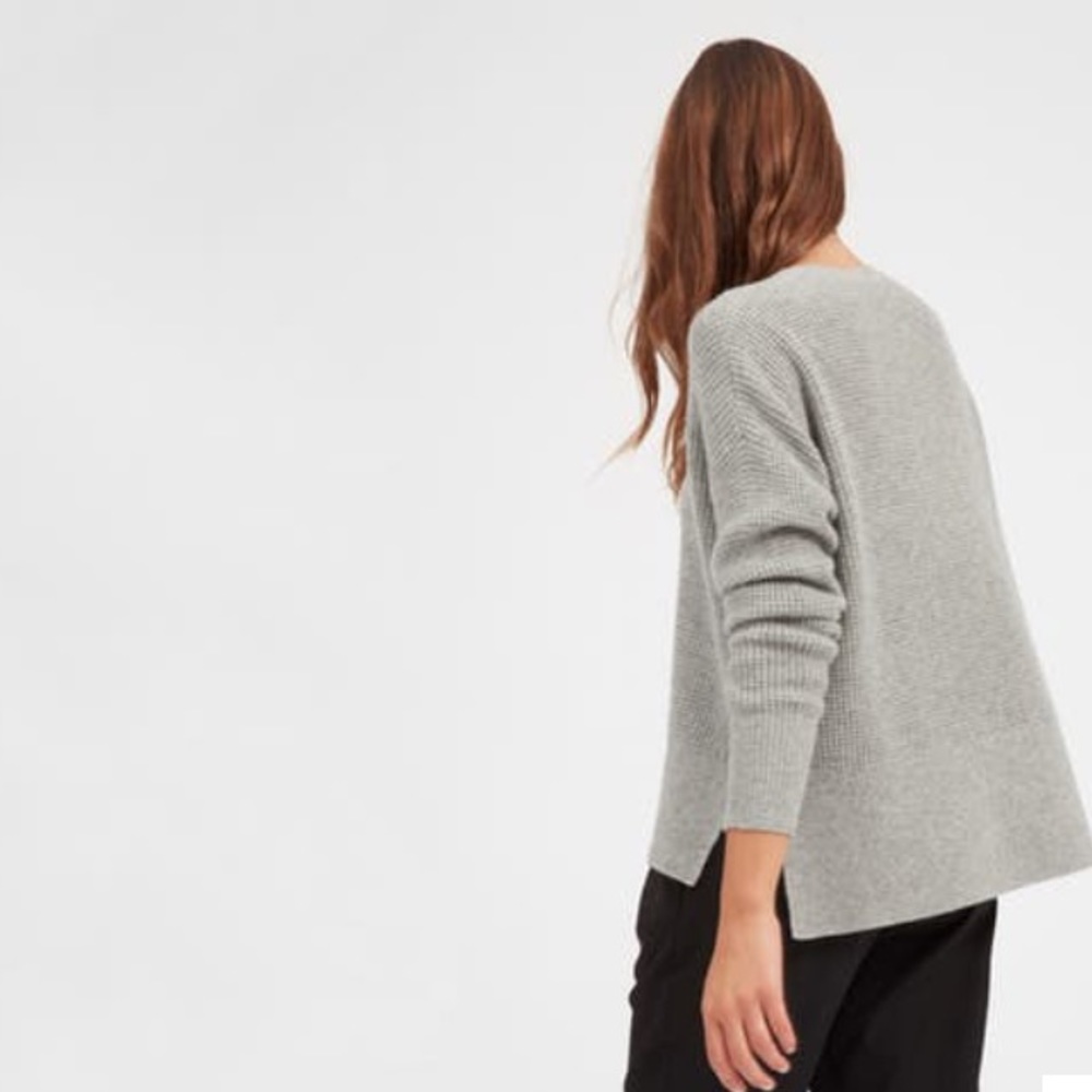NWT Everlane Waffle Knit Cashmere Sweater - Picture 4 of 6